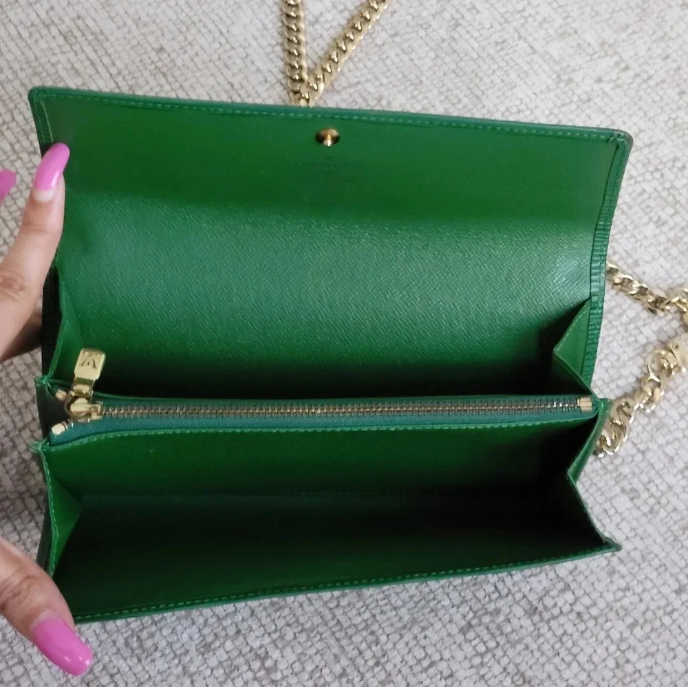 LV Green Epi Leather Long Wallet - Picture 4 of 12